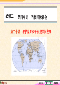 2014届高考总复习政治(新课标)课件(导航+核心考点突破)：2-4-9维护世界和平 促进共同发展(