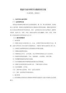 04山东中医药大学英语专业本科学分制培养方案