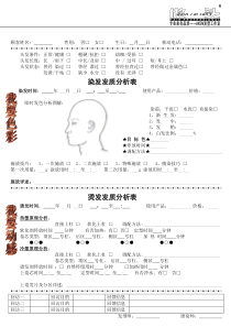 理发店专业染、烫分析表客户档案