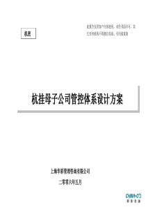 华彩咨询―杭挂集团―杭挂机电母子公司管控体系设计方案(5.25)