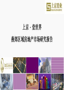 北京_上京_壹世界燕郊区域房地产市场研究报告_54PPT