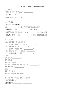 方山子传-文言知识总结(附答案)