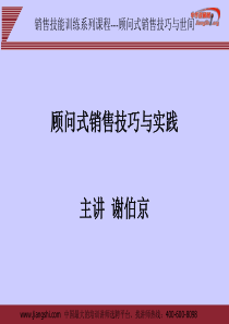 顾问式销售技巧与实践