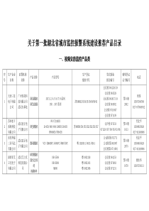 关于第一批湖北省城市监控报警系统建设推荐产品目录doc-