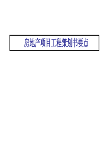 工程策划书演示文稿