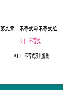 9.1.1-不等式及其解集