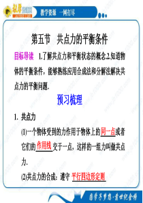 44物理：3.5《共点力的平衡条件》课件(粤教版必修1)