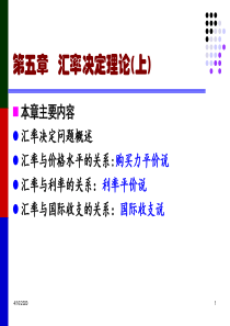 国际金融学课件05汇率决定理论(上)