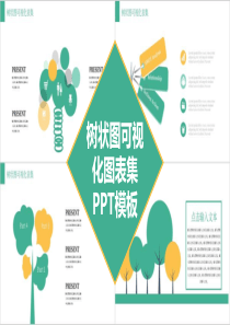 树状图可视化图表集演示PPT模板