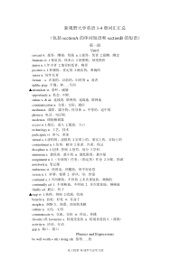 新视野大学英语1-4册词汇汇总