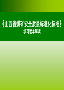 2013年山西省安全质量标准化新标准培训课件