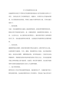 中专学校教师培训方案