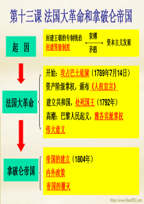 初三历史第十三课 法国大革命和拿破仑帝国 人教新课标版