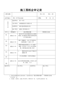 图纸会审记录