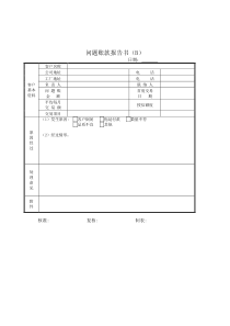 问题账款报告书格式