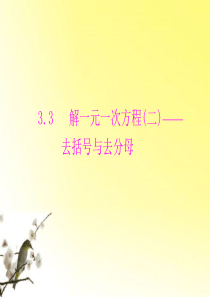 2011年七年级数学上册 第三章 3.3 解一元一次方程(二)-去括号与去分母配套课件 人教新课标版