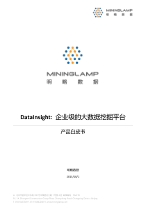 明略数据DataInsight白皮书