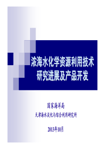 化学资源利用技术研究进展及产品开发