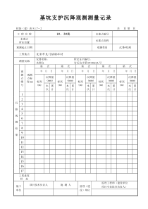 基坑支护沉降观测