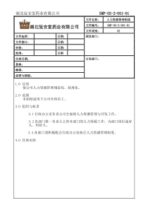 SMP-OS-2-001-01人力资源管理制度