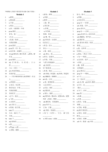 外研版七年级下册英语单词表(默写版)