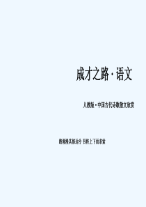 高三语文中国古代诗歌散文欣赏复习课件(16)