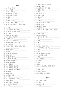 (最佳版)牛津高中英语模块三、四单词默写