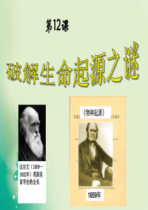 2018-2019学年人教版必修3-第12课-破解生命起源之谜-课件(41张)(共41张PPT)