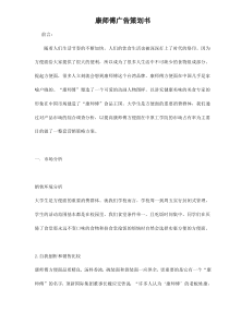 康师傅广告策划书doc12(1)