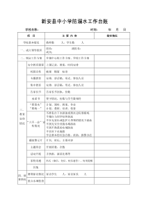 新安县中小学防溺水工作台账