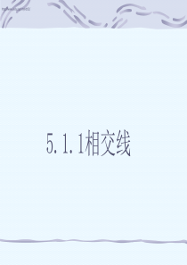 5.1.1相交线课件