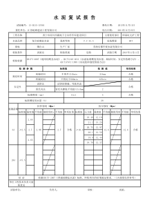 水泥复试报告