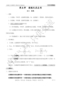 知识点 第5章透镜及其应用