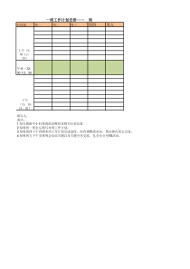 周工作计划安排模板