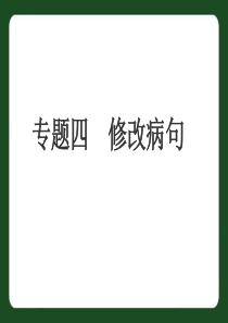 中考语文专题复习四修改病句