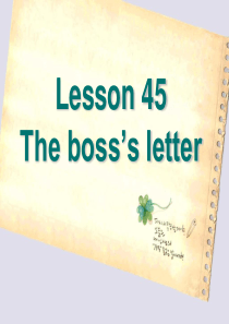 新概念第一册Lesson45-46