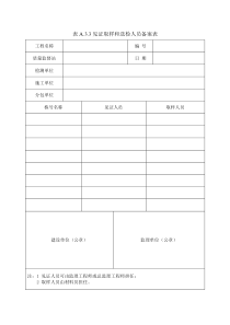 最新见证取样和送检人员备案表