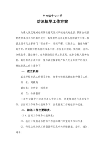 学校防汛抗旱工作方案