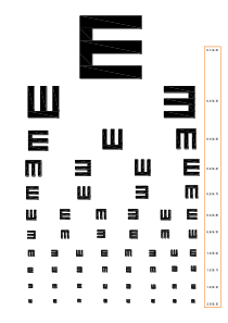 标准视力表 A3打印