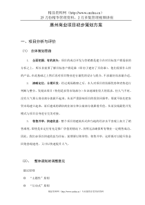 惠州商业项目初步策划方案