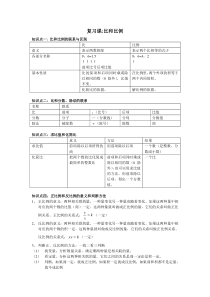 小学六年级比和比例知识点梳理