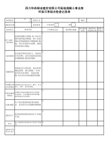 环保日常综合检查记录表