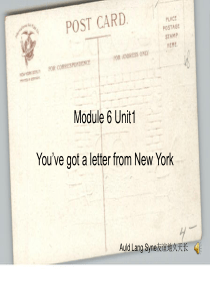 外研版六年级英语上册Module_6U1_A_postcard_from_New_York