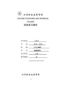 王程军机电一体化专业顶岗实习报告-pdf