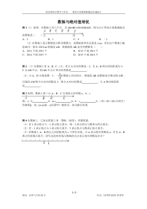 数轴与绝对值培优