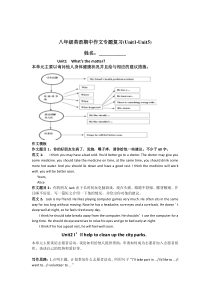 八年级英语期中作文专题复习