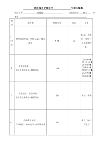 碧桂园宣传片分镜头脚本文档模板