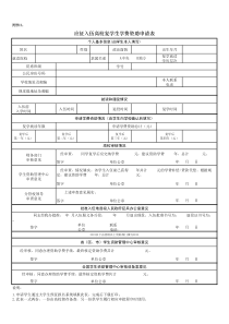 退役士兵复员复学学费资助申请表