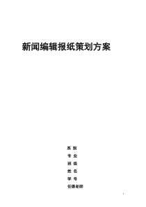 报社设计策划方案