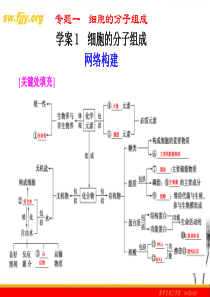 《金牌学案》2012届高考生物二轮专题复习课件：知识专题1学案1 细胞的分子组成